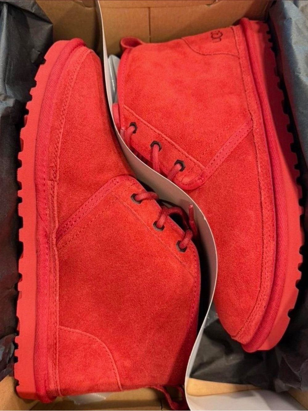 Red UGG Suede Chukka Boots - Stylish Casual Comfort